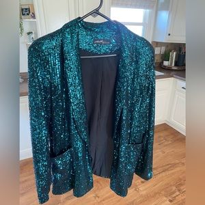 VICI blue sequin blazer
